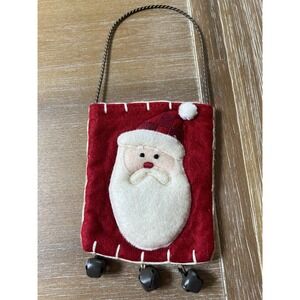 Christmas Felt Santa  Holder Door Hanger Bells